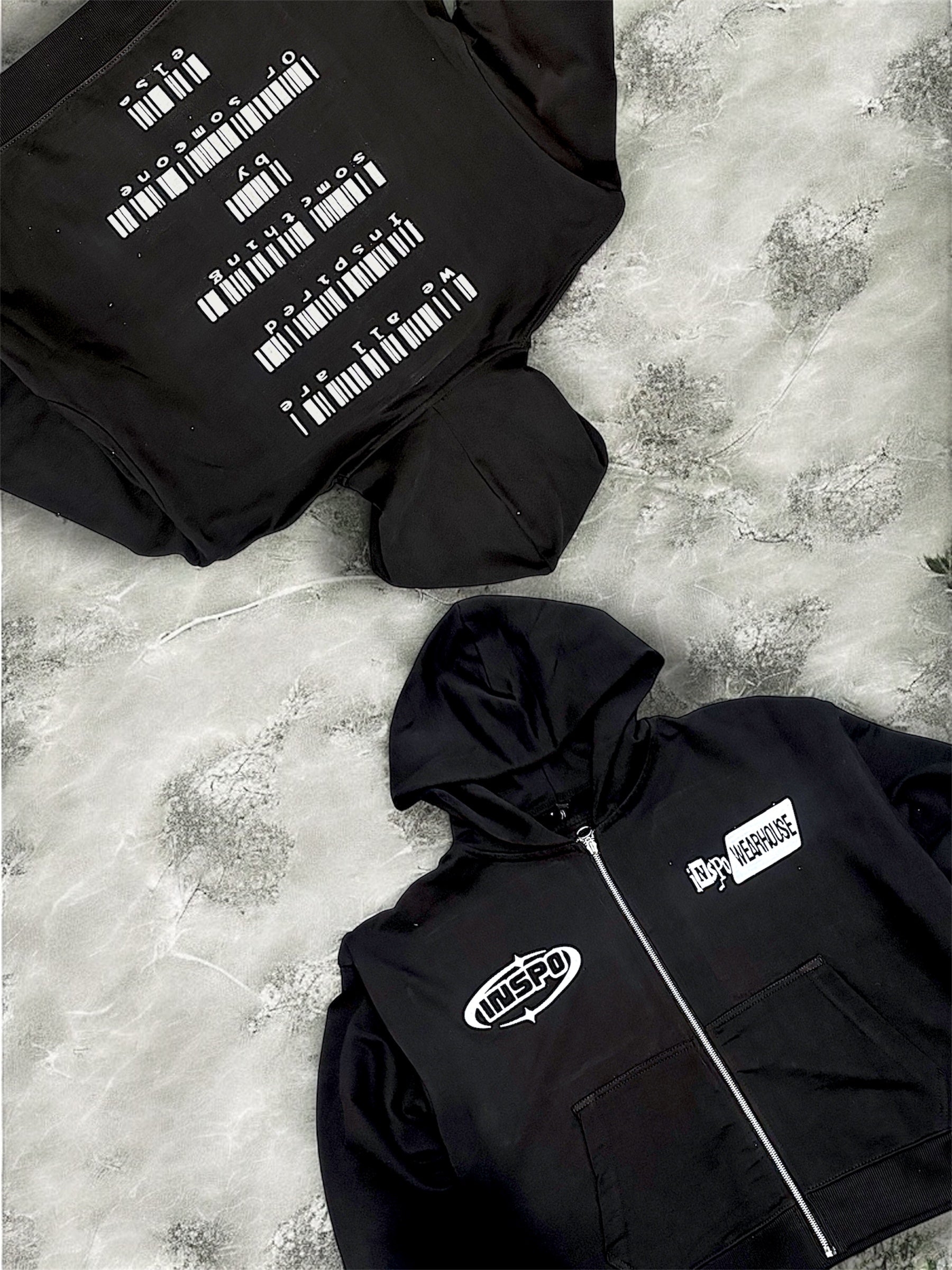 Inspo Cropped (blk) Hoodie